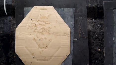 shooting target with bullet holes