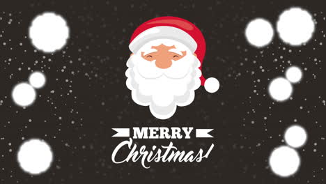 merry christmas animation with santa claus head