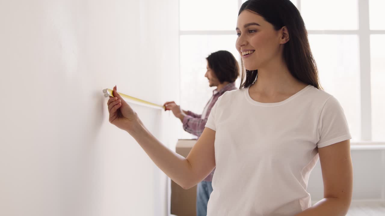 par de medición de pared para la renovación del hogar