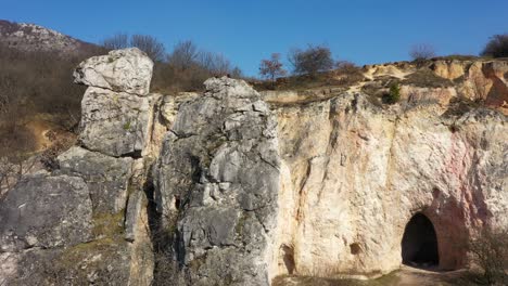 cave in the rock. camera moves right slowly