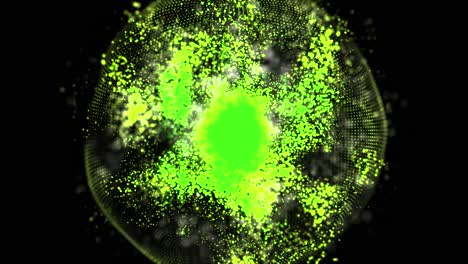 abstract glowing sphere of particles