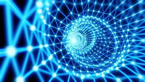 los datos se mueven a lo largo del borde del tubo de la conexión a internet