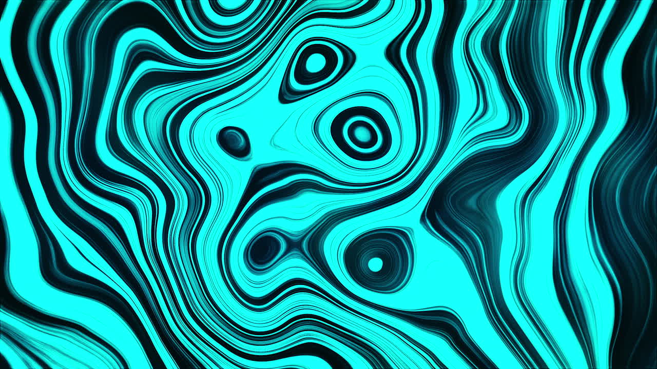Abstract Turquoise and Black Marbling Pattern