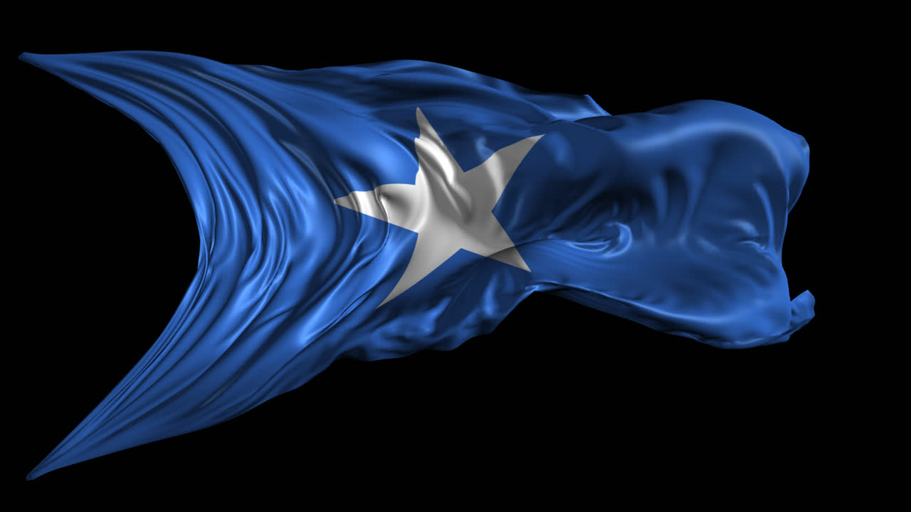 ondeando la bandera de la somalía