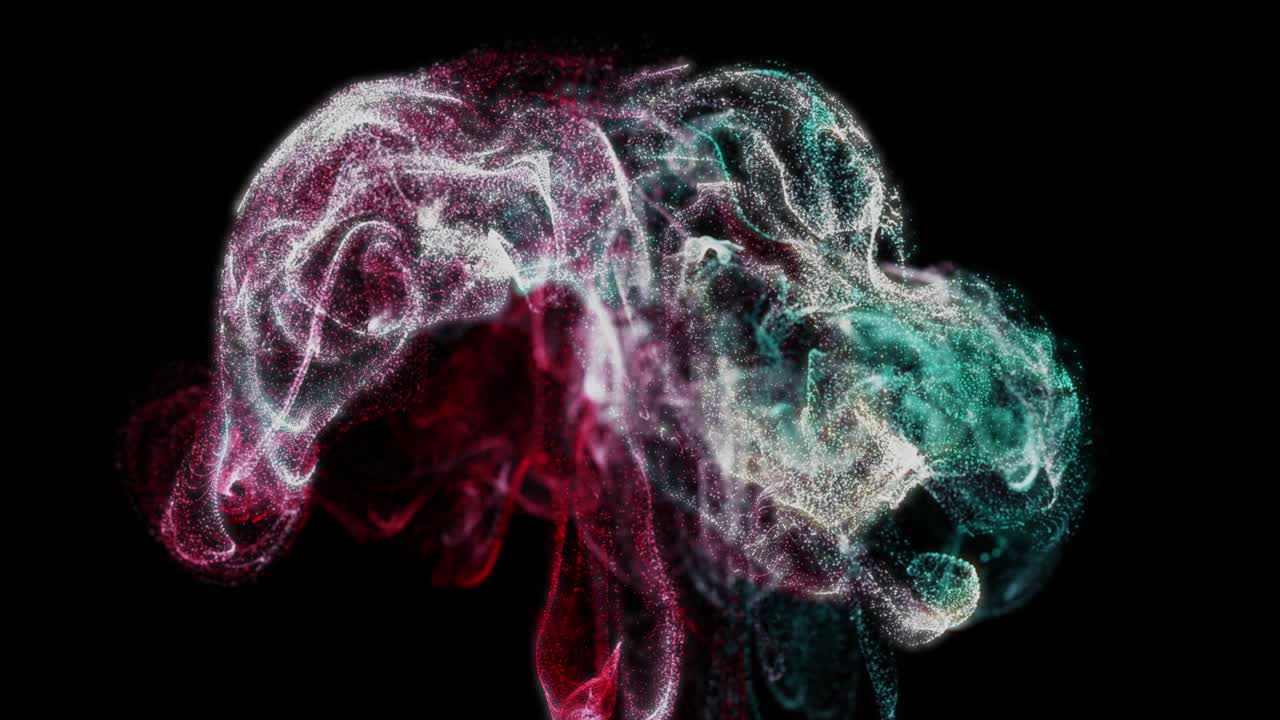 Beautiful scattering abstract particles. 4K background