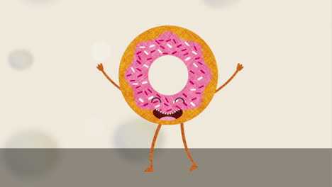 el feliz rosado salpicado de rosquilla