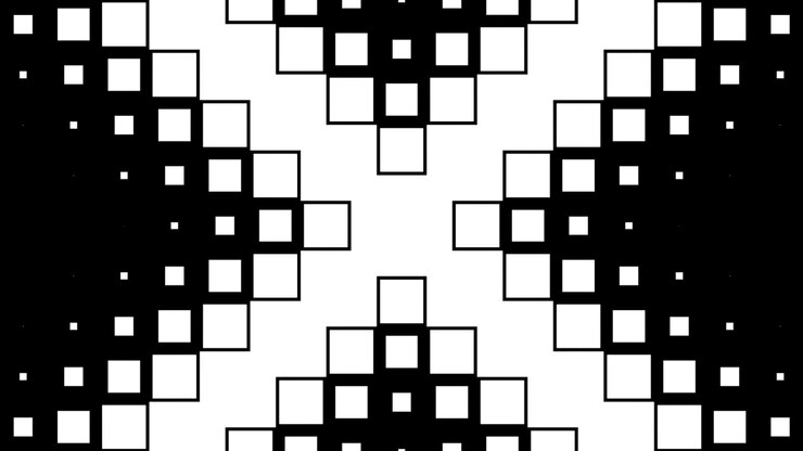 Abstract Geometric Animation of Expanding and Contracting Squares