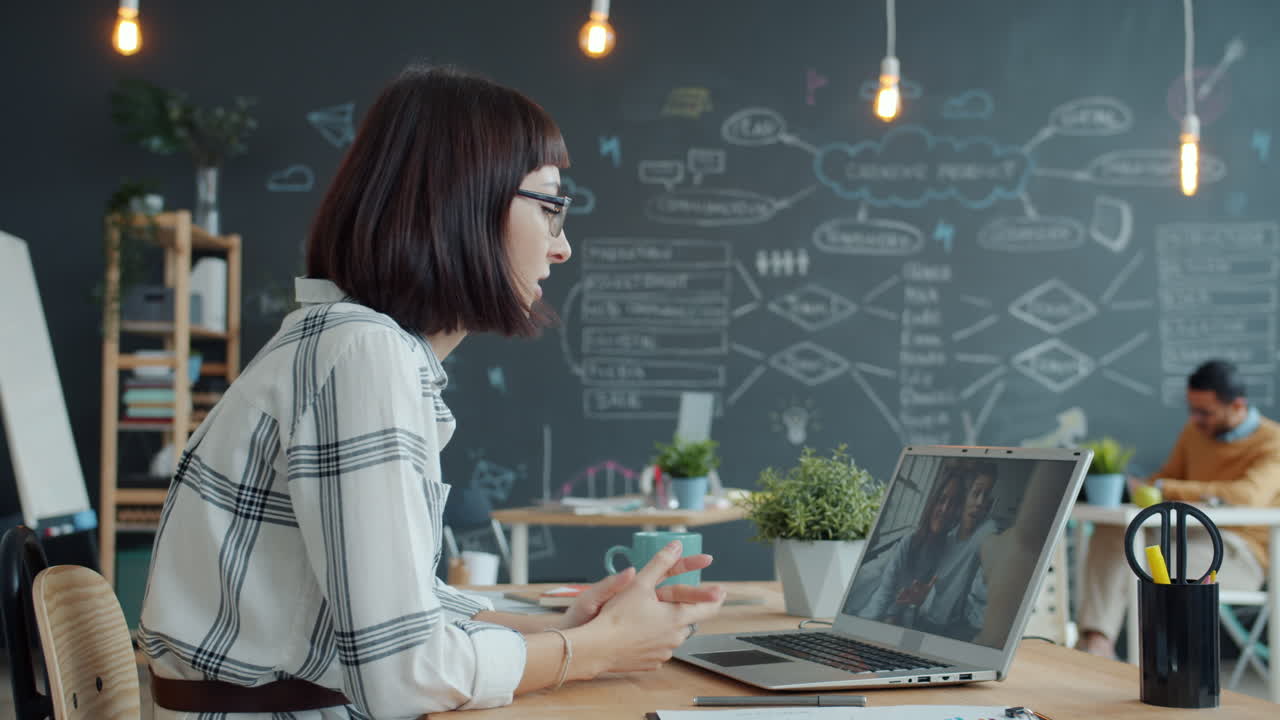 Business Video Call in Modern Office