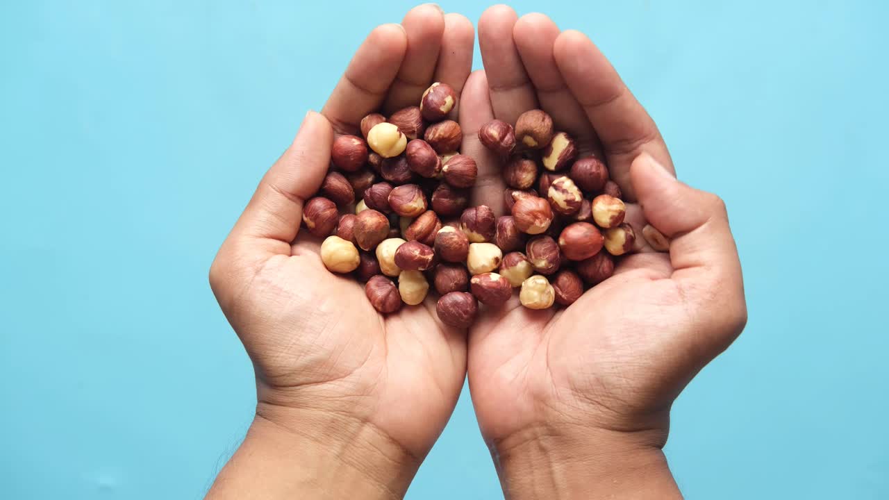 Hazelnuts in Hands