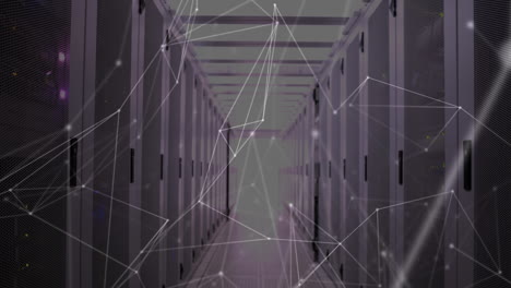 animación de la red de conexiones a través de servidores informáticos