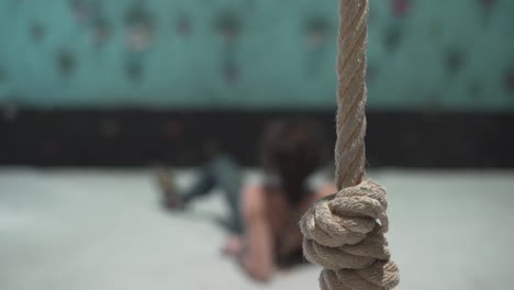 rock climbing at the gym