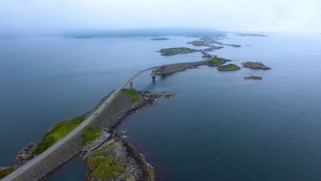 atlantic ocean road aerial footage norway