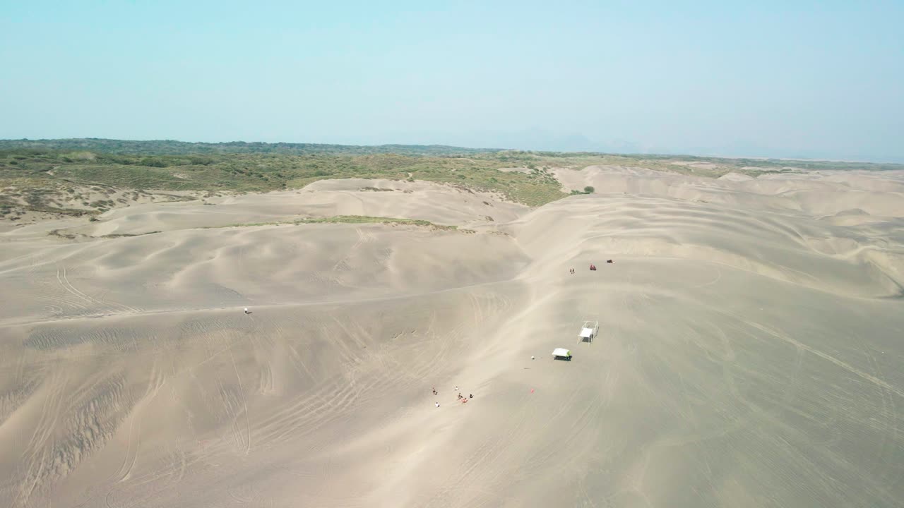 vista de las dunas de veracruz con un drone