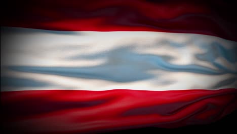 animación bandera de austria está agitando bucle sin costuras. bandera de austría agitando en el viento. realista 4k bandera nacional de austria de primer plano.