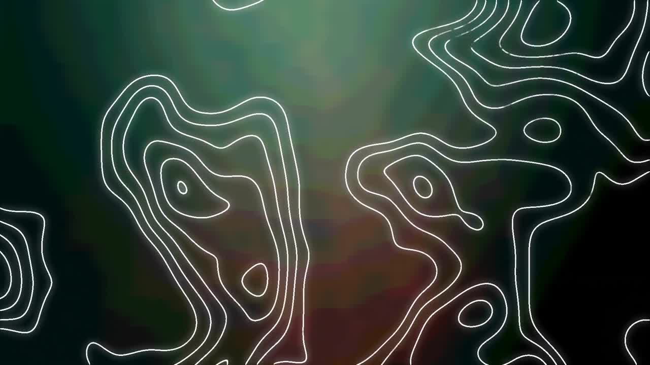 animación de múltiples líneas blancas del mapa que se mueven sobre un fondo verde