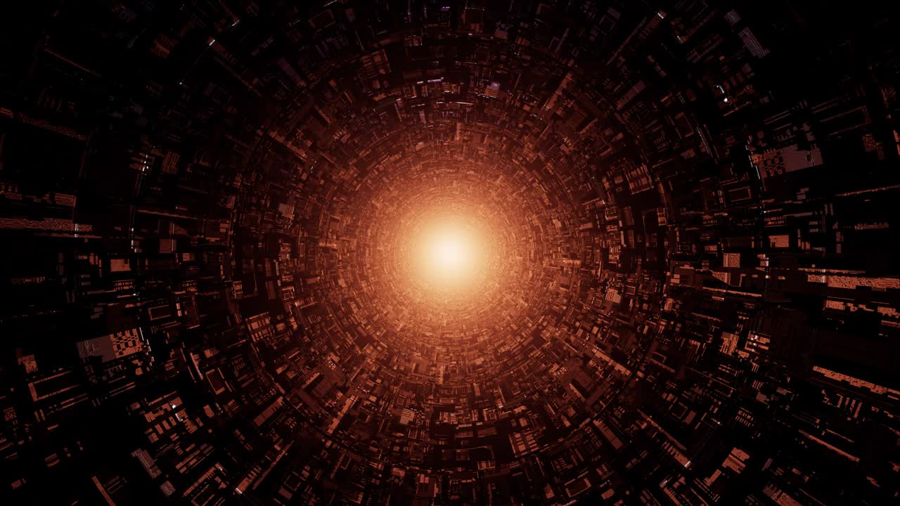 túnel de ciencia ficción oscuro y claro