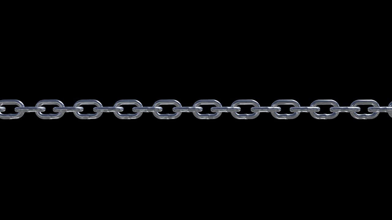 금속 체인 링크 연결 루프 애니메이션