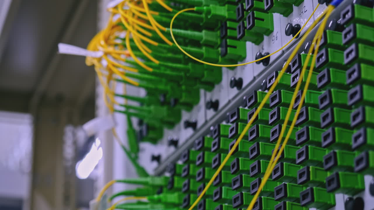 panel de conexión de red de fibra óptica