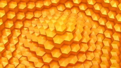 los hexágonos formaron una onda