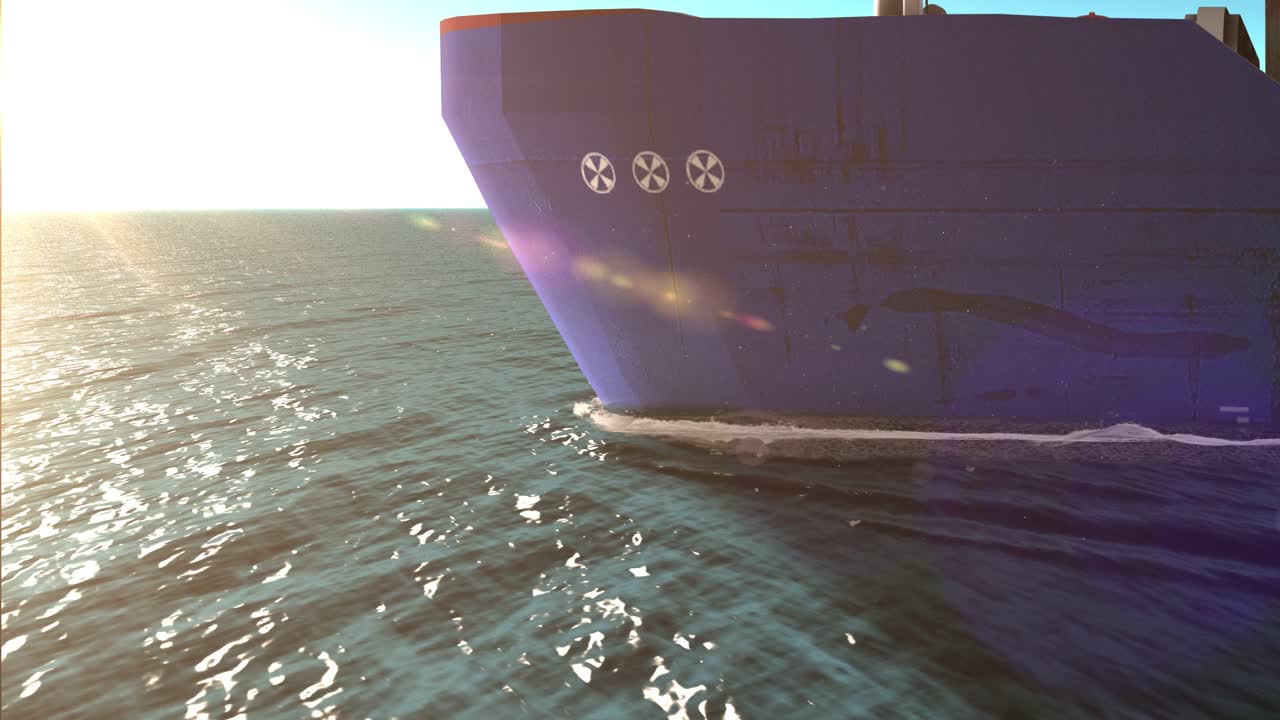 proa del barco al amanecer o al atardecer