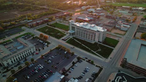 Cinematic-Rockford-Aerial-at-sunset