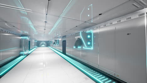 futuristic spaceship corridor