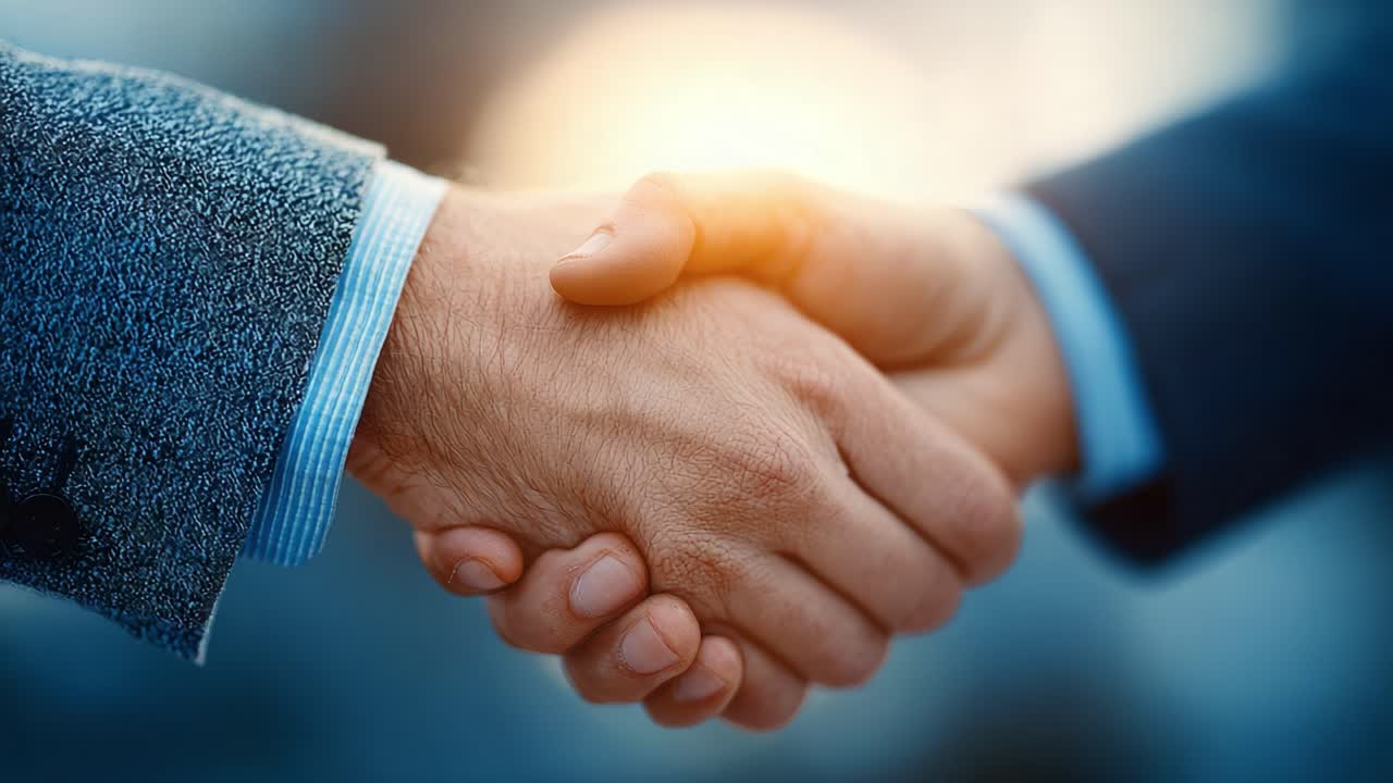 A Close-Up of Two Hands Shaking in Agreement, Symbolizing Business Collaboration and Mutual Understanding with a Soft Blurred Background