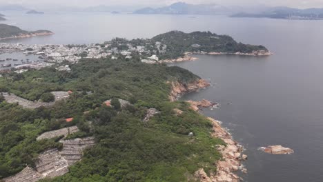 vista aérea de la isla de cheung chau en hong kong