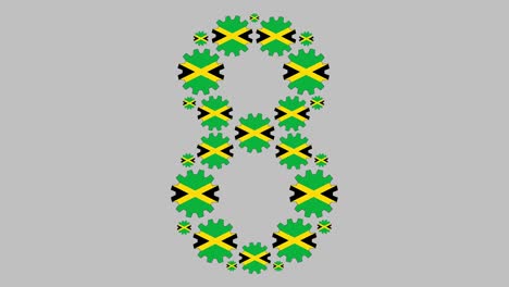 el número ocho jamaicano.