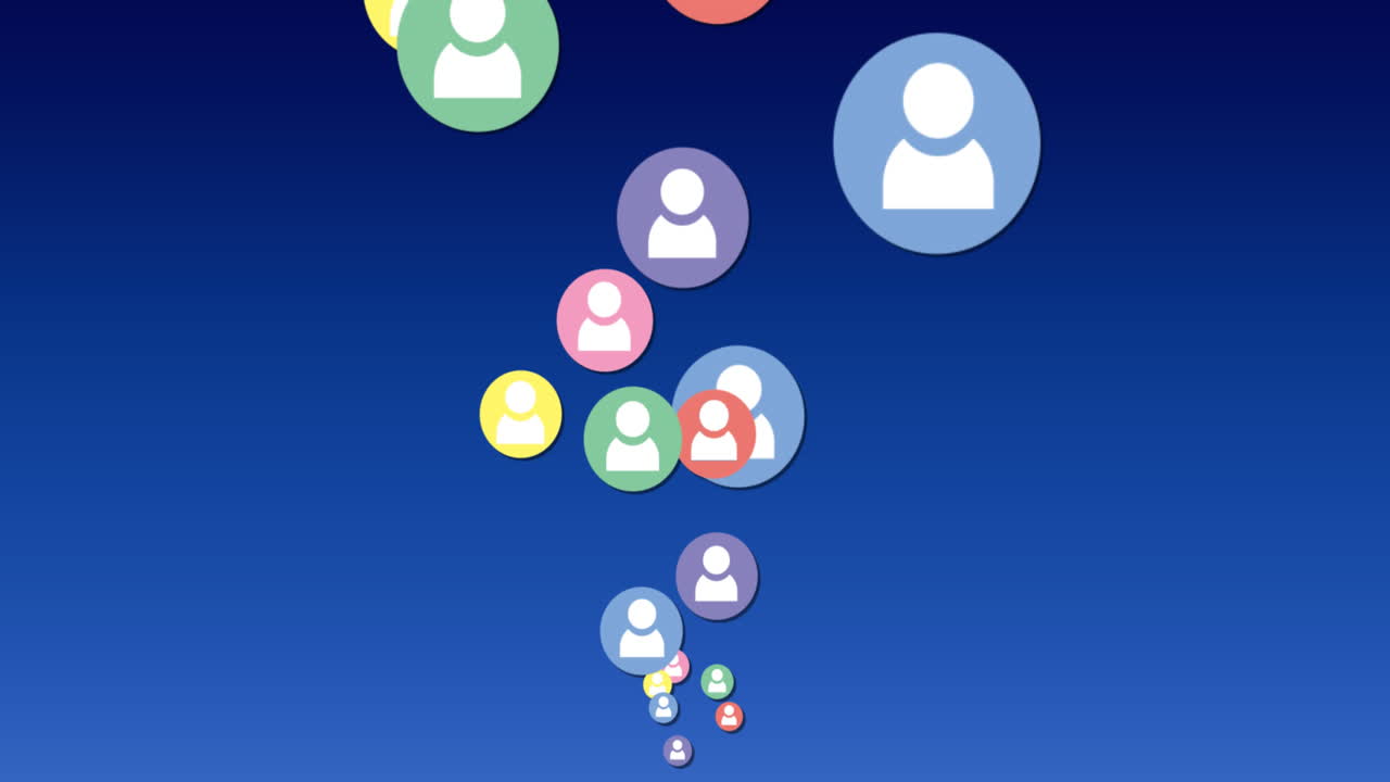 Floating follow icons 4k