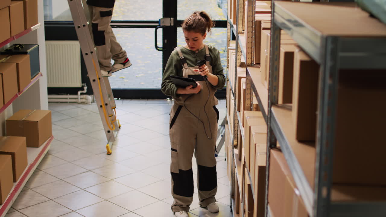 Addetti al magazzino che controllano l'inventario