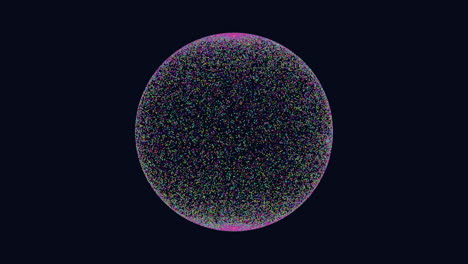 mysterious circular object intricate purple and pink dot pattern on black background