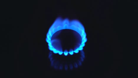 stove top burner igniting into a blue cooking flame