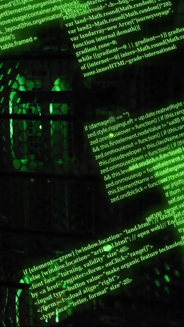 Animation af digital databehandling over computerservere