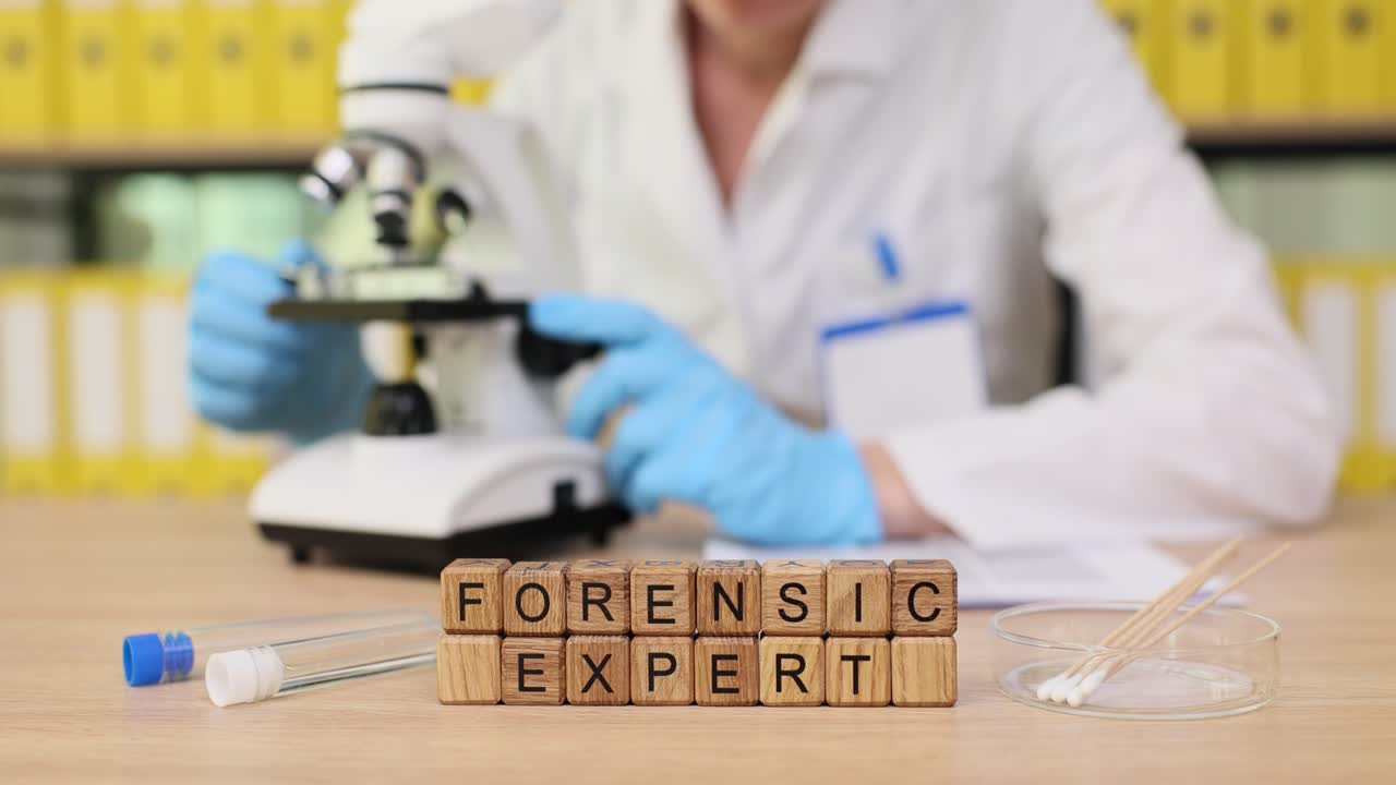 Forensic Expert in the Lab