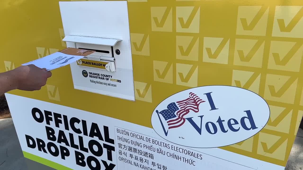 Official Ballot Drop Box For Orange County Registered Voters. 2024 U.S. Elections.