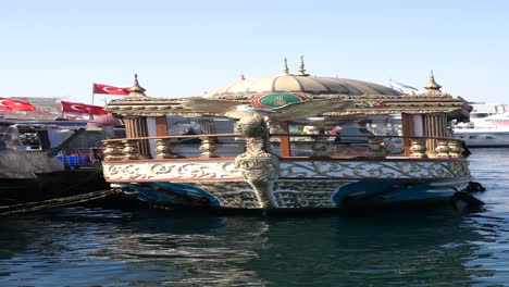 ornate boat in istanbul harbor