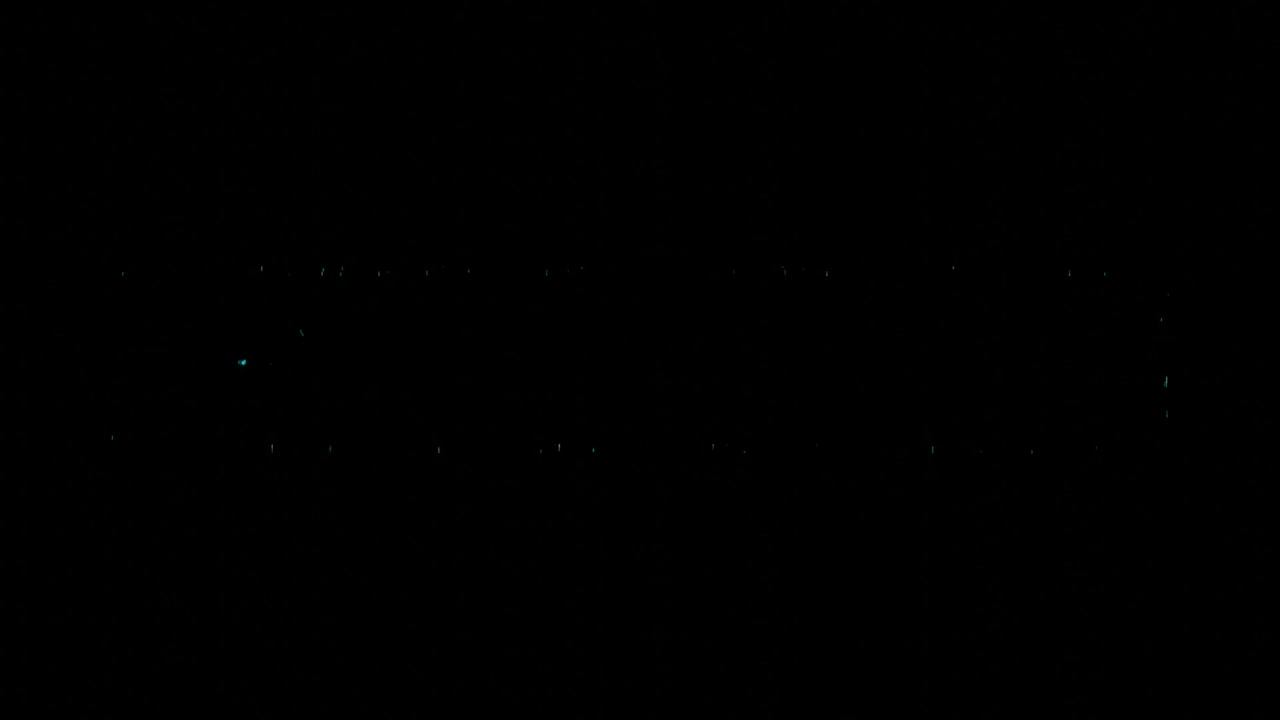 animación de video 4k de hermosa textura o formación de patrones en el texto feliz año nuevo dentro de una caja, aislada sobre fondo negro.