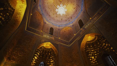 inside of samarkand, amir temur mausoleum uzbekistan built in 1404, video 42 of 46