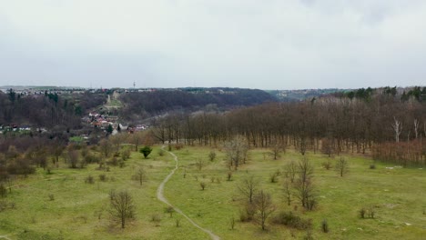 drone view of mladá boleslav city in czech republic
