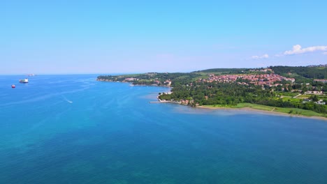 Stunning-aerial-4k-drone-footage-of-a-Slovenian-coastal-beauty