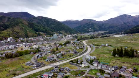 skyline aerial view in nagano