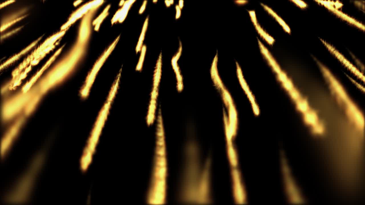 animación abstracta de la lluvia de fuego. partículas brillantes brillan bolas de fuego de la brillante.