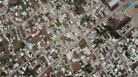 aerial of church in indigenous tzotzil town, chamula, chiapas mexico