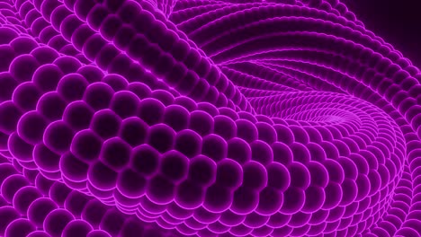 animación 3d de la piel de serpiente. diseño. movimiento en bucle de la serpiente retorcida. espiral 3d con textura de piel de serpente se despliega y gira