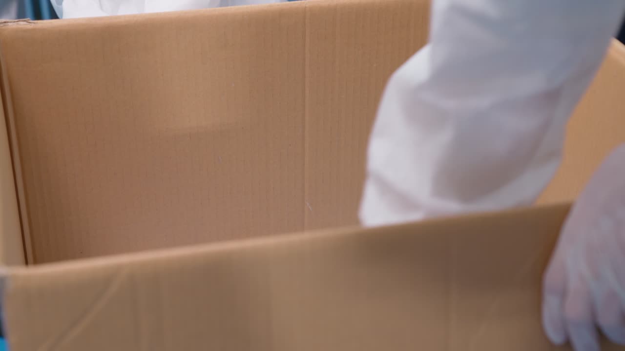 línea de producción de máscaras faciales en una fábrica moderna