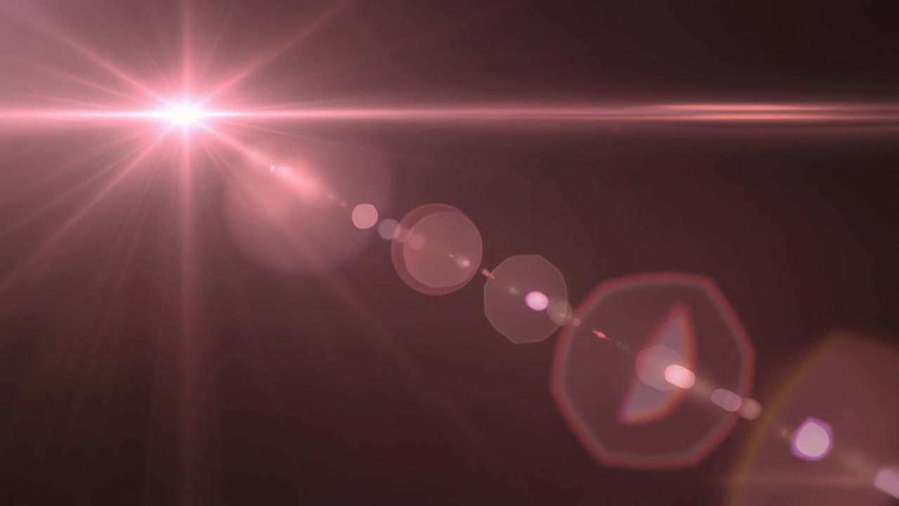 Effetto Luce Flare Rosa Astratto su Sfondo Scuro