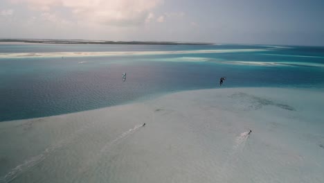 kite safari vista aérea sebastopol movimiento detrás de cometas navegando, los roques