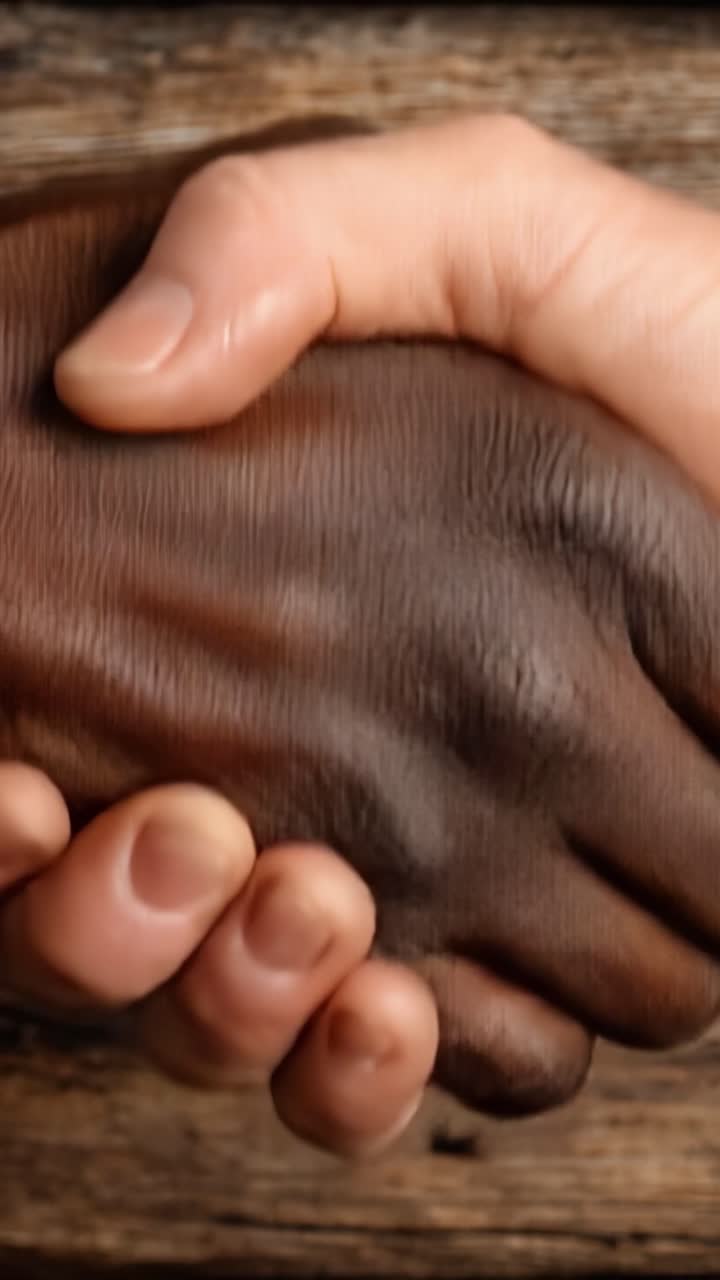 A Powerful Embrace: Intertwined Hands Representing Unity, Friendship, and Cooperation Across Cultures in a Timeless Gesture of Connection