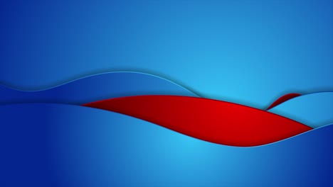 azul y rojo ondas abstractas fondo de movimiento corporativo